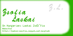 zsofia laskai business card